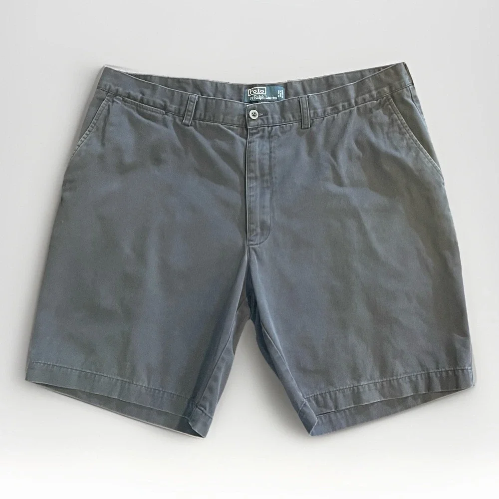 Polo Ralph Lauren Prospect Shorts Mens 40 Navy Chino Flat Front Classic Preppy - Picture 1 of 7